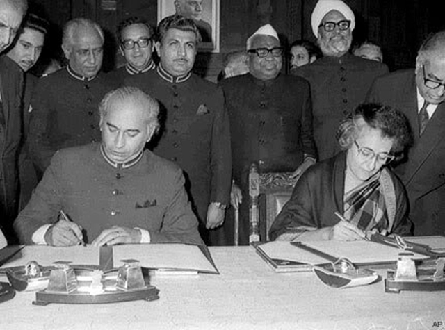 1972-following-pakistans-surrender-to-india-in-the-indo-pakistani-war-of-1971-both-nations-sign-the-historic-bilateral-simla-agreement-agreeing-to-settle-their-disputes-peacefully